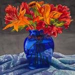 Blue Vase 14x14